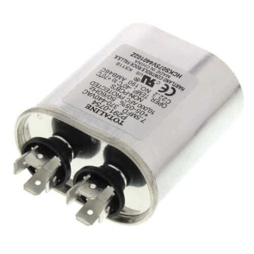Carrier P291-0754 - 440V Single Oval Run Capacitor, 7.5 MFD