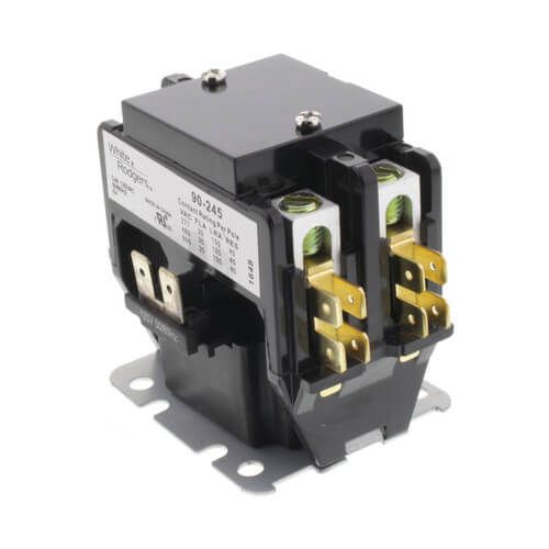 White Rodgers 90-245 - 2 Pole Contactor, Type 122, 120 VAC Coil, 30 Amp Contacts, 224 Ohms DC Resistance, 50 mA