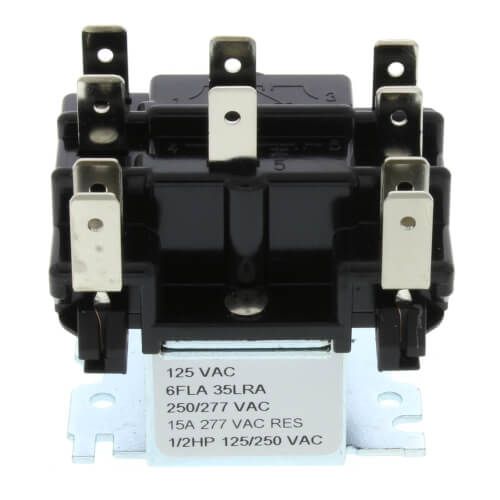 White Rodgers 90-342 - 2 Pole, Type 91, 208/240 VAC Coil, DPDT, 2 Sets Of Power Rated Contacts. 1,600 Ohms DC Resistance, 38 mA