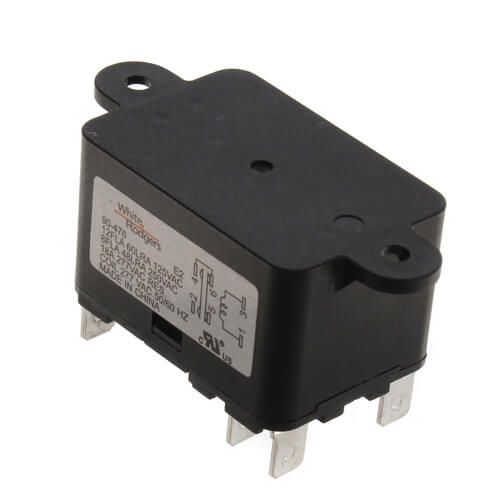 White Rodgers 90-476 - Heavy Duty Enclosed Fan Relay, 277 VAC Coil, 50/60 Hz, SPDT. Coil Data: 10300 Ohms DC Resistance, 10.8 mA (Nominal)
