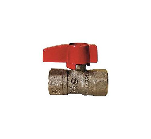 Lennox 90P32 - ( 92-3232 ) 1/2" FIP x 3/4" FIP Straight Gas Shutoff Valve, Forged Brass Body