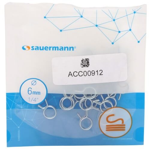 Sauermann ACC00912 - Double wire clamp for clear tubing, 1/4'' / 6mm (pkg of 25)