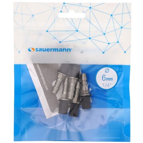 Sauermann ACC00920 - Self sealing fitting 3/8'' / 10mm (pkg of 5)