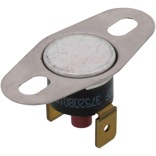 Lennox 98M86 ( R37520B015 ) - Thermal Rollout Switch, Red ID Color, Actuates at 350 Deg F. +/- 18 F., Manual Reset, 90 Deg Quick Connect Terminals