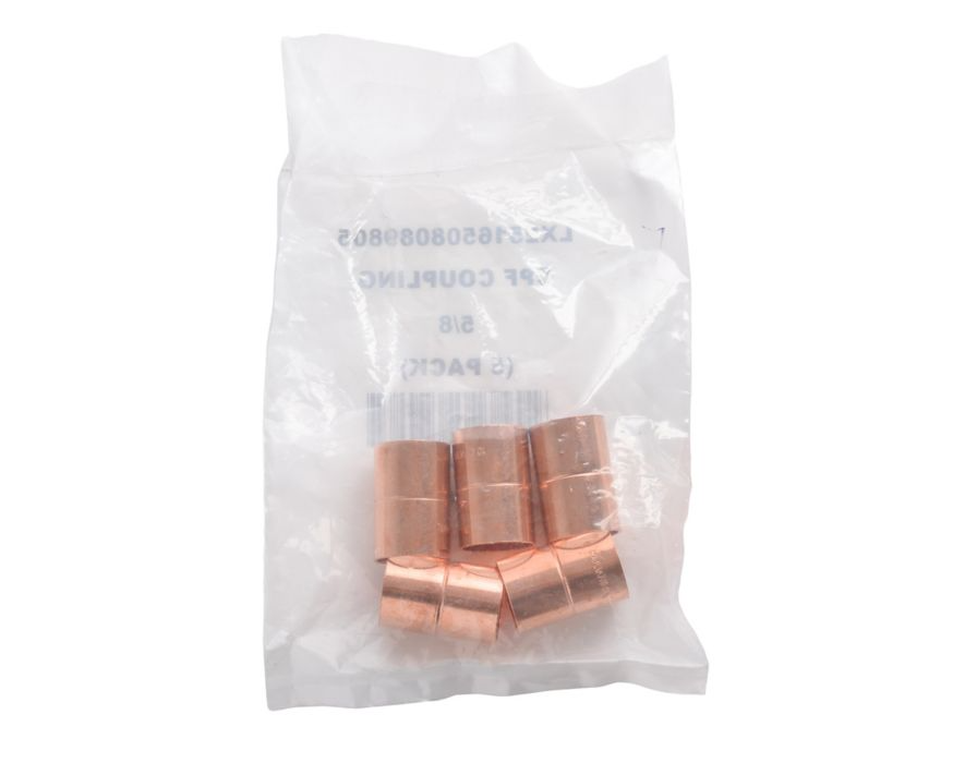 Lennox Y7076 - Copper Rolled Stop Coupling, 5/8", C x C, 5/Pkg