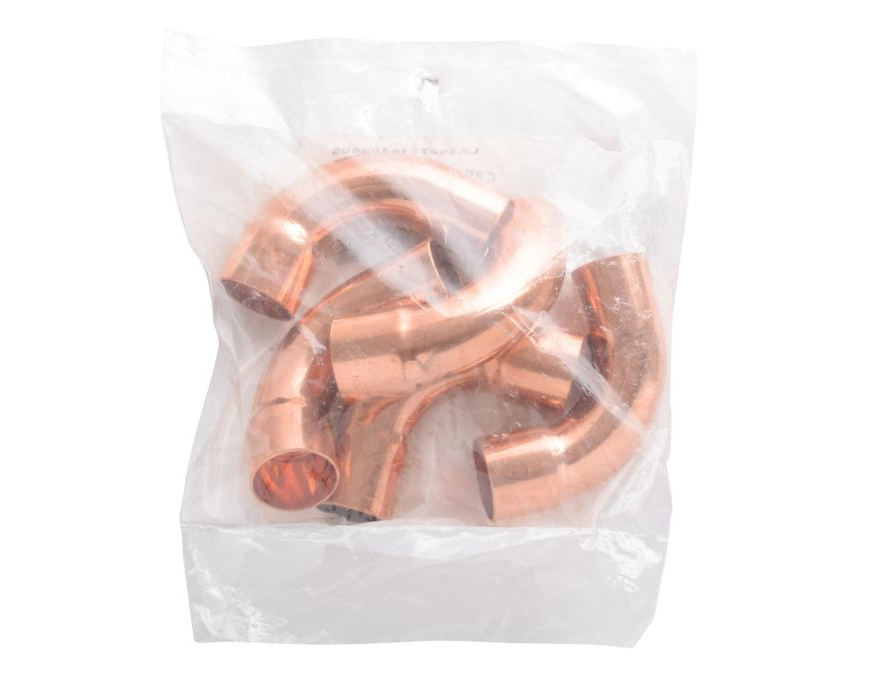 Lennox Y7086 - Copper Long Radius Street Elbow, 90 Deg, 1-1/8", C x C, 5/Pkg
