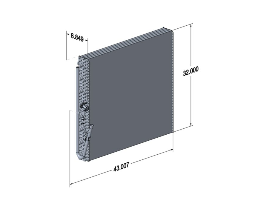 Lennox 38W99 - 600115-03, Rooftop Unit Indoor Evaporator Coil, 5 Ton