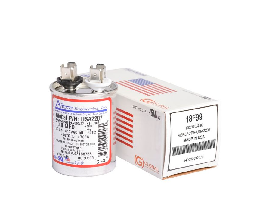 Lennox 18F99 - AmRad USA2207, Run Capacitor, 10 MFD, 440V, Round