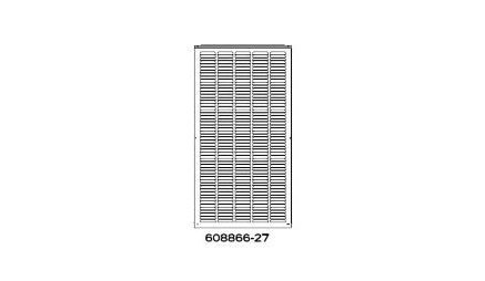Lennox 608866-27, Merit AC Louvered Center Panel, (W x H): 28 x 36" Nominal Size, Quartz Gray Finish