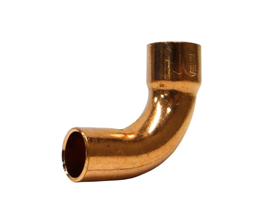 Copper Long Radius Street Elbow, 90 Deg, 1/2", C x C, 5/Pkg