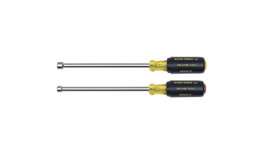 Lennox Y1493 - Klein 646M Magnetic Nut Driver Set, 6" Hollow Shank, 2-Piece