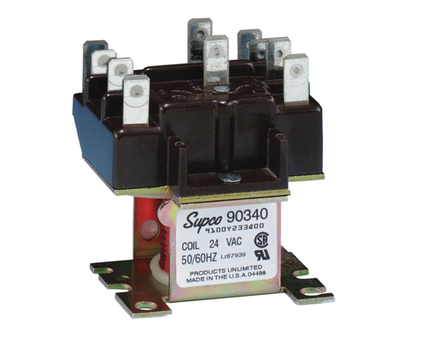 Lennox Y8827 - Supco 90340 Switching Fan Relay, 24 VAC, DPDT