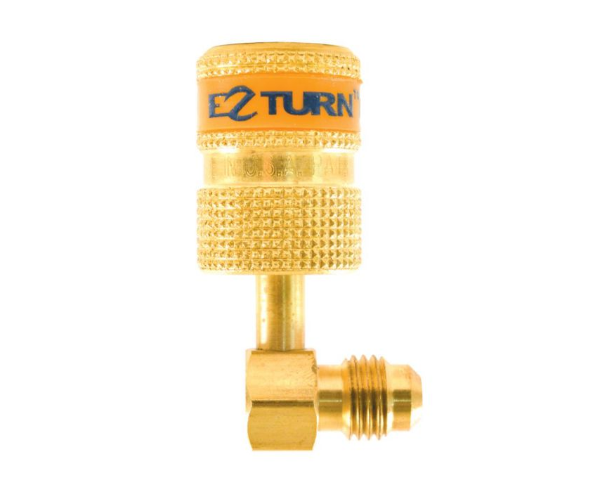 Lennox Y8561 – Uniweld EZAB90 EZ-Turn Anti-Blowback Adapter, 1/4 Inch Male Flare x 1/4 Inch Female Flare, 90 Degree HVAC Service Fitting
