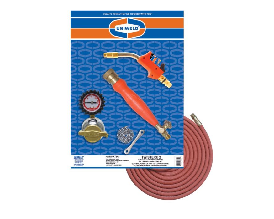 Lennox Y8696 – Uniweld KT2A5 Twister 2 Torch Kit for “B” Acetylene Tank, HVAC Brazing & Welding Kit