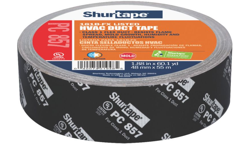 Lennox 34X01 - Shurtape 201885, PC 857 Printed Cloth Duct Tape, 2" x 60 yd., Black Printed