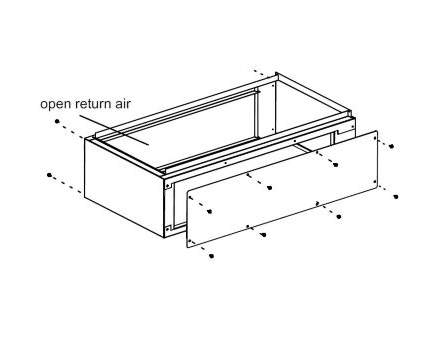 Lennox 51W00 - 605416-08, Return Air Base Kit, Cabinet Size D, 24-1/2" W