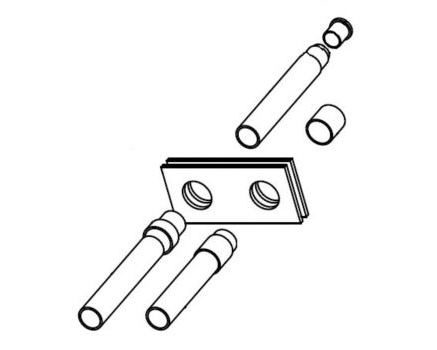 Lennox 22G44 - LB-49107CD, Exhaust/Intake Wall Termination Kit, 2"