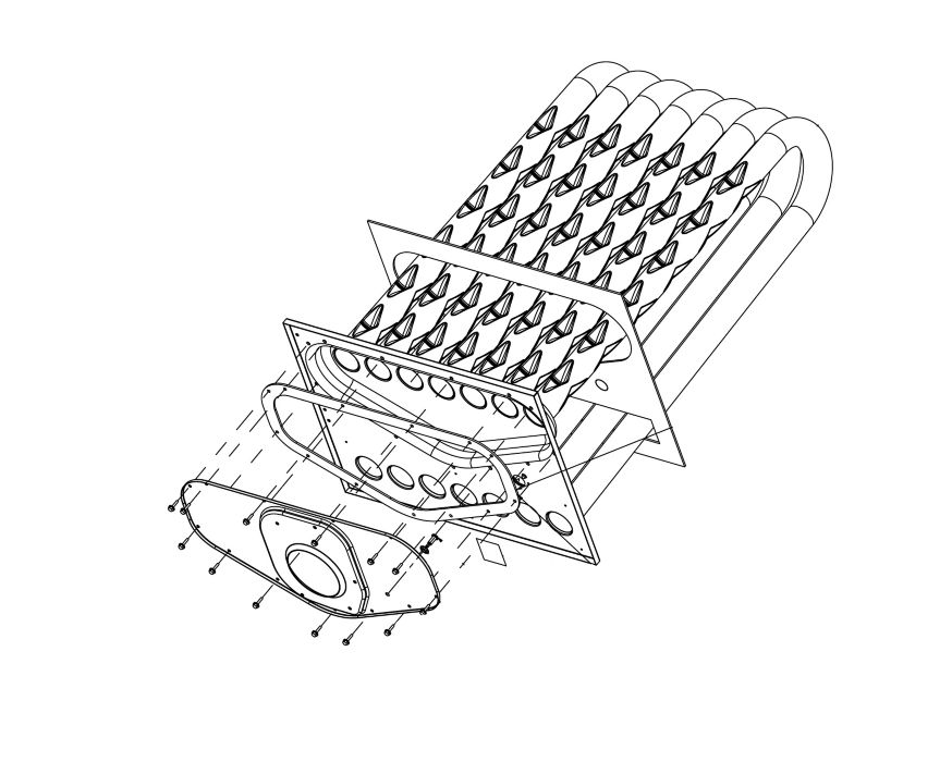 Lennox 99W42 - 610414-02, Heat Exchanger Assembly, 105/108K, Aluminized Material