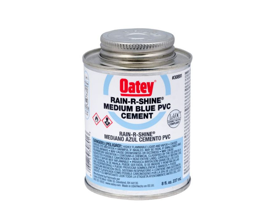 Lennox 44N97 - Bramec 14068, Oatey 30891 Rain-R-Shine Medium Blue PVC Cement, 8 Ounce Dauber Top Can