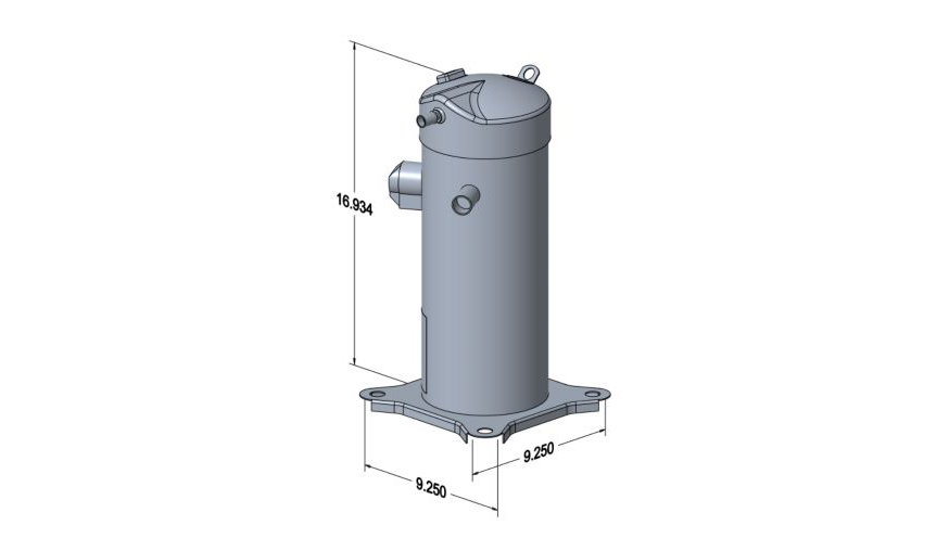 Lennox 16P61 - LG ABG051RAC, 51000 BTUH Scroll Compressor, R-410A, 10.80 EER, 208-230 VAC 3 Ph 60 Hz