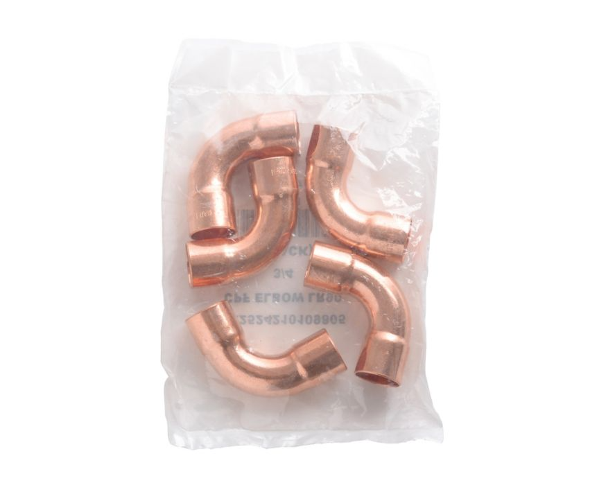 Lennox Y7061 - Copper Long Radius Elbow, 90 Deg, 3/4", C x C, 5/Pkg