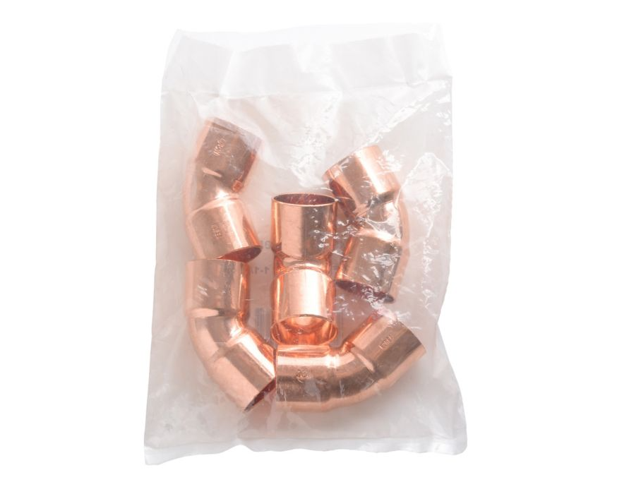 Copper Elbow, 45 Deg, 1-1/8" C x C, 5/Pkg