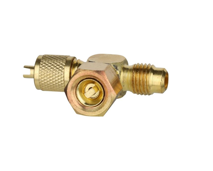 Lennox 81B69 - DiversiTech VST-4, Swivel Tee with Permanent Depressor, 1/4" Access, Depressor on Female Swivel, 3 Pack