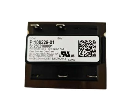 Lennox 27J32 - 627272-01 KIT, TRANSFORMER - 120V Primary, 24V Secondary, 75VA, 4.0A Onboard Circuit Breaker, Panel Mount, Spade Terminals