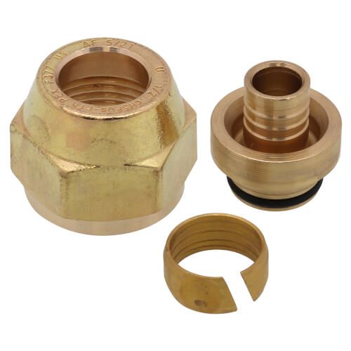 Uponor A4020500 - 1/2" QS-style Fitting Assembly, R20 Thread