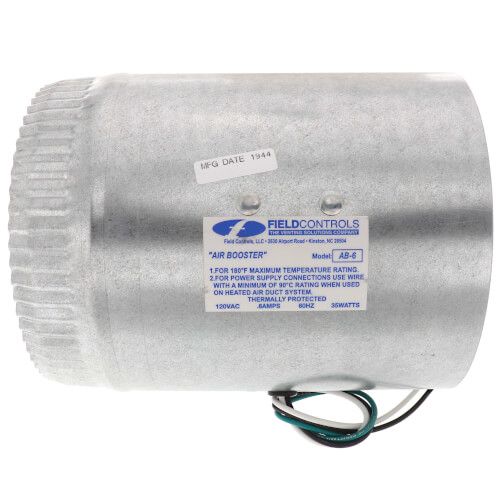 Field Controls AB-6 - 6" Air Boosters for Round Metal Duct or Flex Duct (up to 225 CFM)
