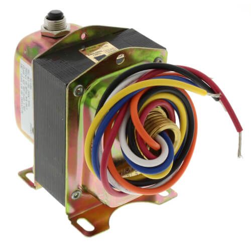 Resideo AT150F1022 - Plate or Panel Mounted 120/208/240 Vac Transformer w/ 9" Lead Wires & Metal End Bells