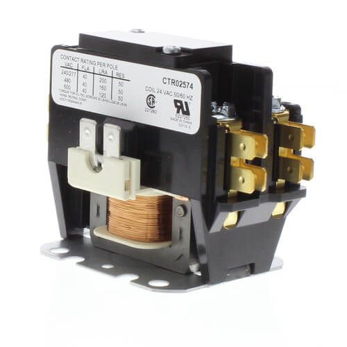 Trane CTR02574 - Contactor - 40 Amp, 1 Pole, 24V w/ Screws