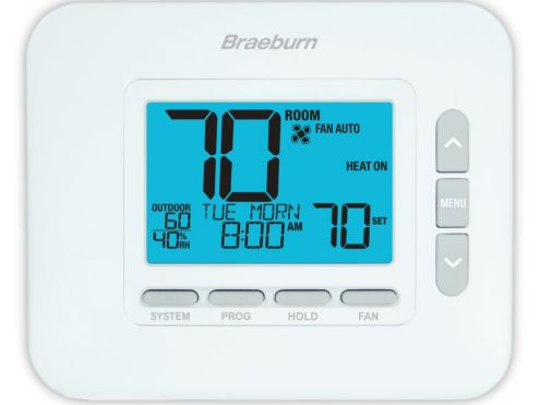 Lennox 24Z17 - Braeburn 4235, Premier Series Universal Programmable Thermostat, Conventional Heat Pump, 3 Heat/2 Cool Heat Pump; 2 Heat/2 Cool