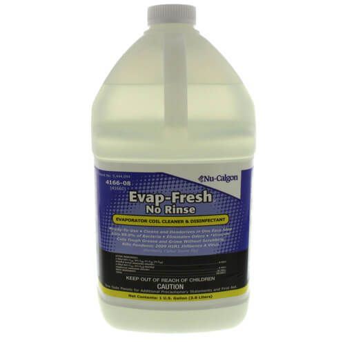Nu-Calgon 4166-08 - Evap-Fresh No-Rinse Coil Cleaner & Disinfectant – 1 Gallon