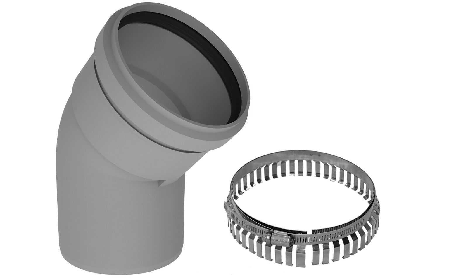 Lennox 20Y24 - Duravent 3PPS-E45C, PolyPro Single-Wall Venting Elbow, 45 Deg, 3" (80mm)