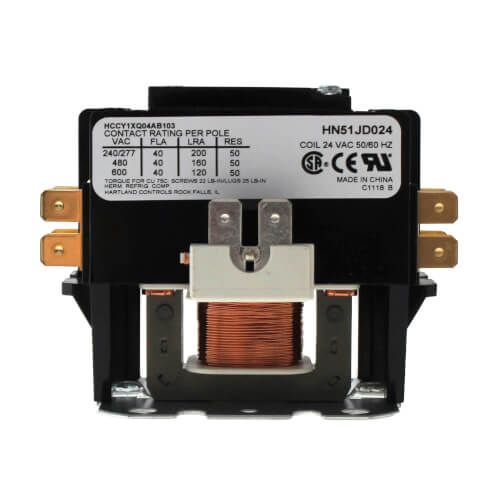 Carrier HN51JD024 - 1 Pole Contactor (24V, 40 Amp)