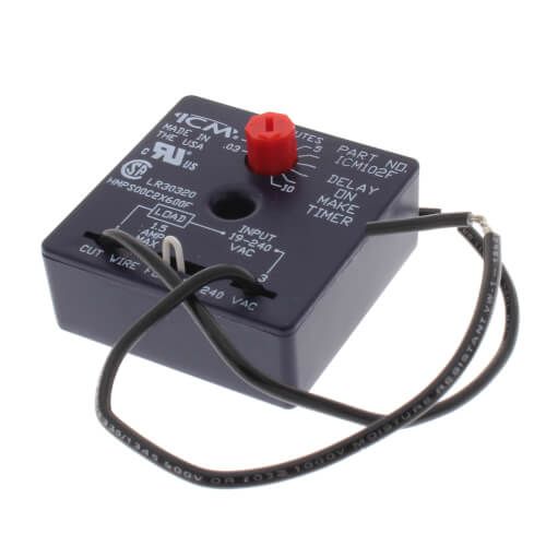 ICM Controls ICM102FB - ICM102F Delay on Make Timer, 6" Wire Leads (.03-10 Minute Adjustable Delay)