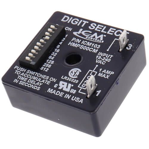 ICM Controls ICM103B - ICM103 Delay on Make Timer (1-1,023 Second Switch-Settable Delay)