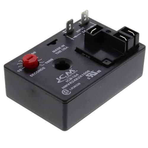 ICM Controls ICM104B - ICM104 Delay on Make Timer (10-1,000 Second Knob Adjust. Delay)