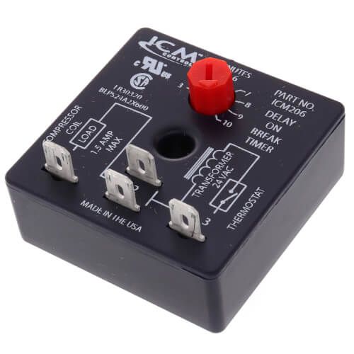 ICM Controls ICM206B - Delay on Break Timer (3-10 Minute Adjustable Delay)