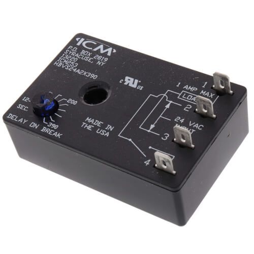 ICM Controls ICM253B - ICM253 Fan Blower Control - Off Delay on Break (12-390 Second Adjustable Delay)
