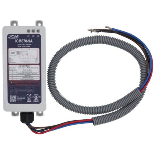 ICM Controls ICM870-9A - Soft Start, Built-in Start Capacitor, Over/Under Voltage Monitoring, Over-Current Protection, Current 9A