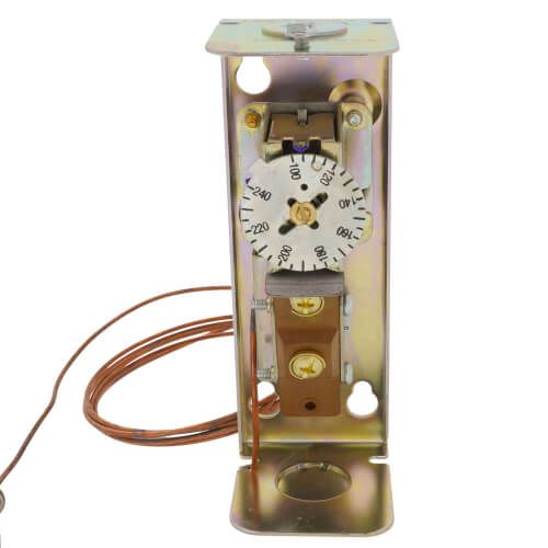 Resideo L4008A1015 - High or Low Limit Remote Bulb Aquastat, 100-240-Degree (F), 5-30-Degree (F) Adj Differential