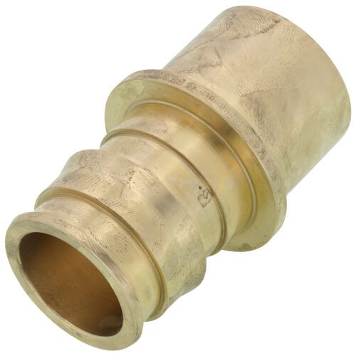 Uponor LF4501313 - 1-1/4" ProPEX x 1-1/4" Male Sweat Copper Fitting Adapter (Lead Free Brass)