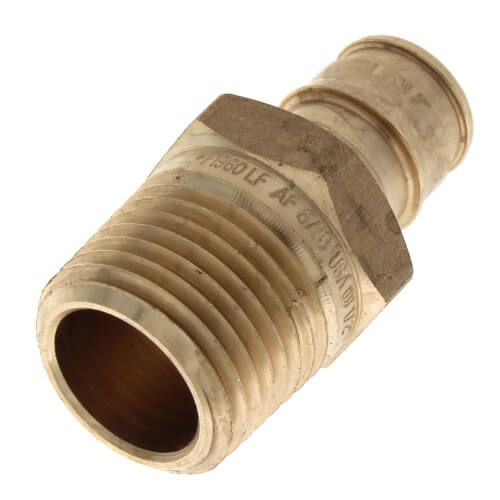 Uponor LF4525050 - 1/2" ProPEX x 1/2" NPT Male Adapter (Lead Free Brass)