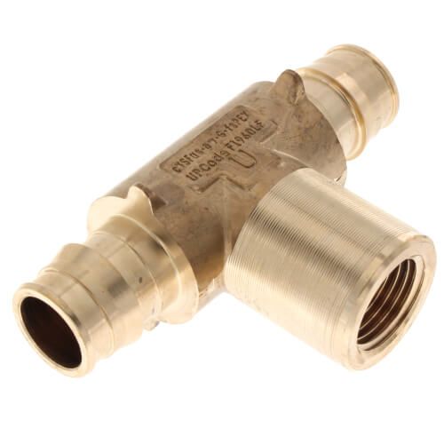 Uponor LF7707575 - 3/4" ProPEX x 3/4" ProPEX x 1/2" FNPT LF Fire Sprinkler Adapter Tee