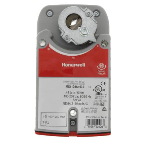 Honeywell MS4105A1030 - Two Position Damper Actuator w/ Spring Return (44 lb-in)