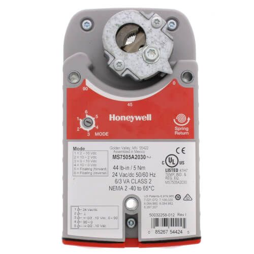 Honeywell MS7505A2030 - Floating Spring Return 44 lb-in., 5 Nm, Direct Coupled Actuator