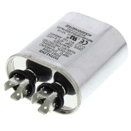 Carrier P291-0504 - 370/440V Oval Run Capacitor, 5 MFD, P291-0504