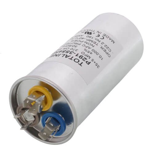 Carrier P291-3554RS - 440V Dual Round Run Capacitor, 35/5 MFD